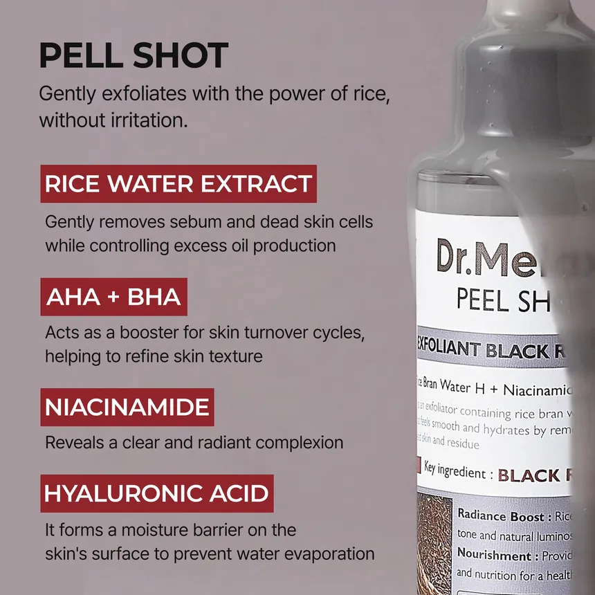 Dr.Melaxin Peel Shot Exfoliant Black Rice Ampoule