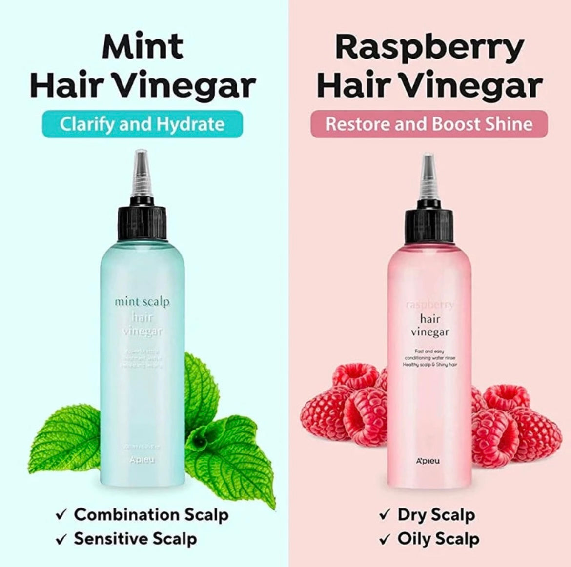 A'PIEU Vinaigre capillaire à la framboise Korean Beauty & Healthy LTDKorean skincare Glow up