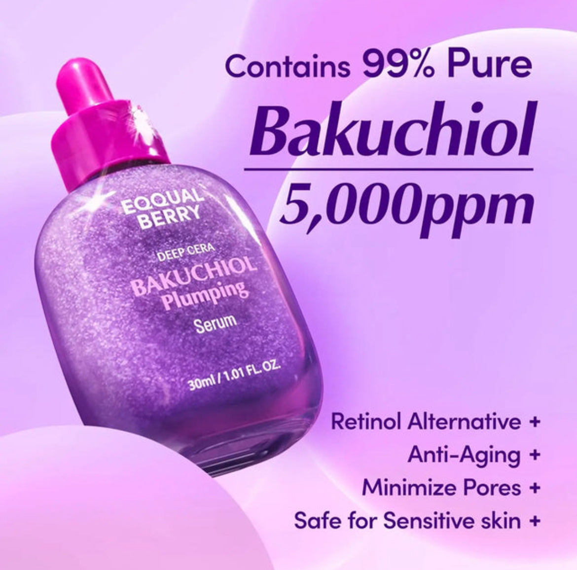 EQQUALBERRY Bakuchiol Plumping Serum