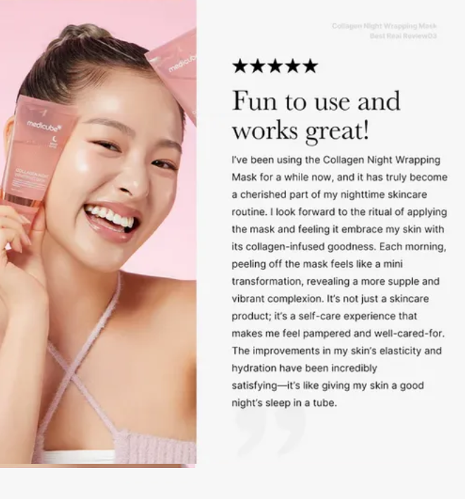 Médicube Masque enveloppement de nuit au COLLAGÈNE 75ml - My Korean Beauty
