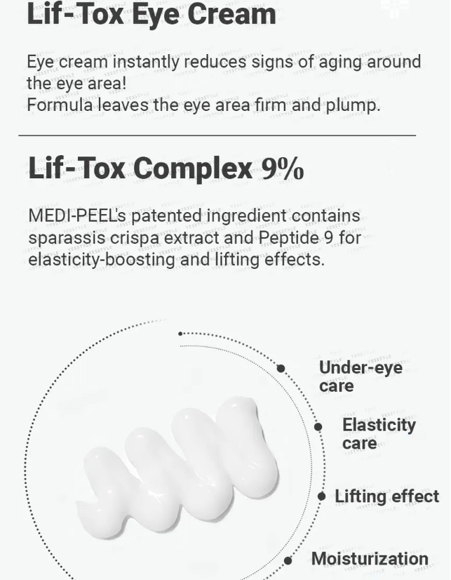 MEDIPEEL – Peptide 9 Volume Lif-Tox Eye Cream My Korean BeautyKorean skincare Glow up