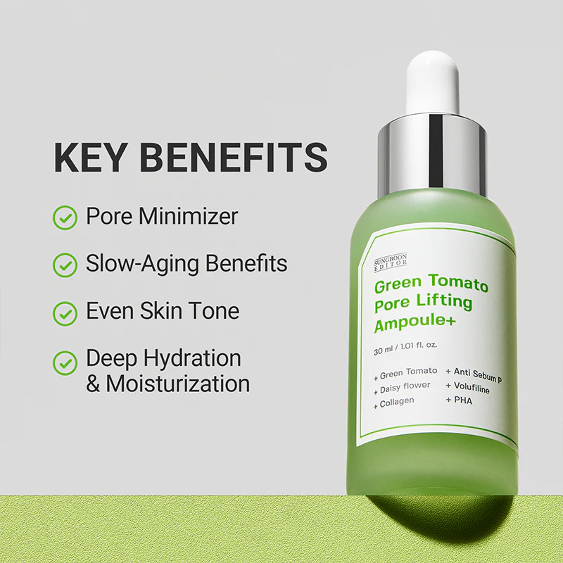 SUNGBOON EDITOR Green Tomato Pore Lifting Ampoule+ My Korean BeautyK
