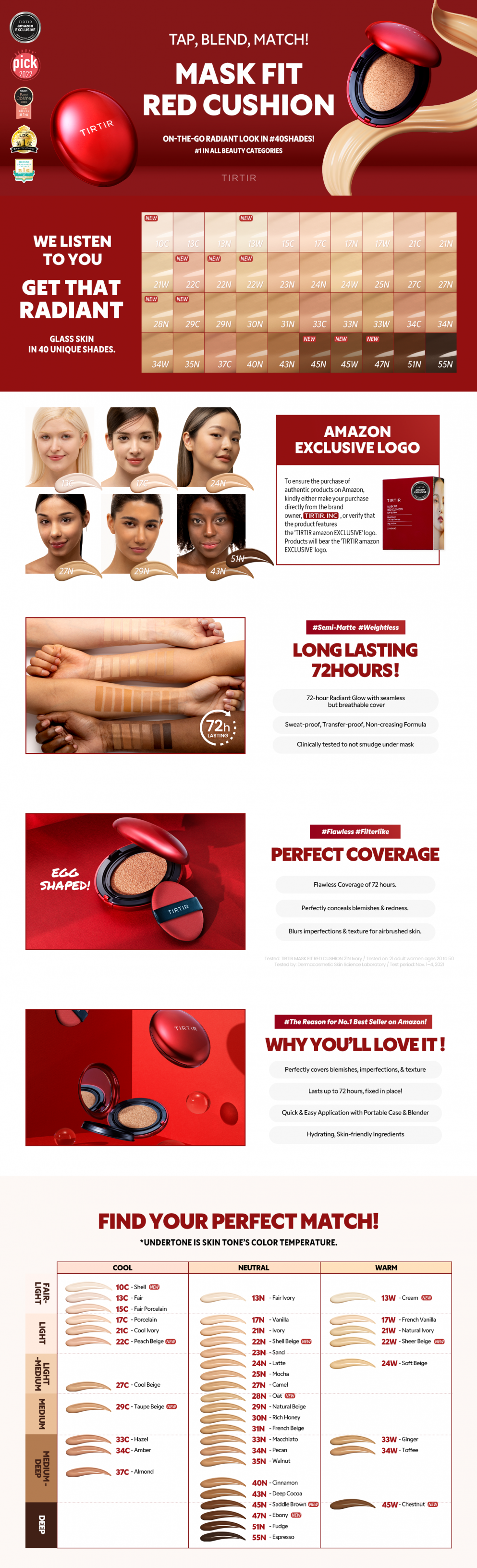 TIRTIR- fond-de teint  Fit Red Cushion (40 colors) Korean Beauty & Healthy LTDKorean skincare Glow up