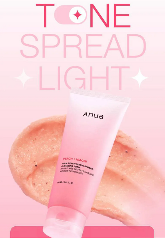Anua - Peach Niacin Spread Cleansing Foam - Mousse nettoyante éclaircissante